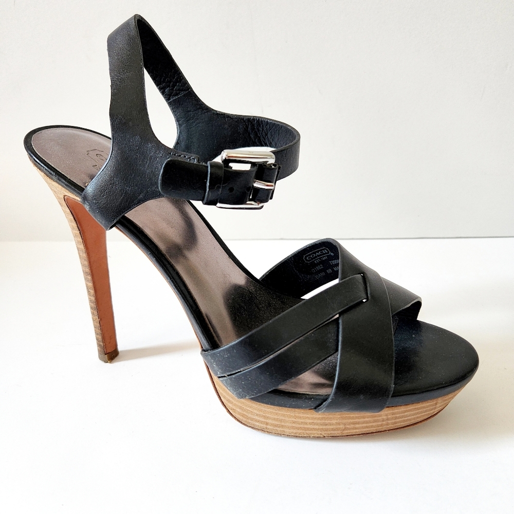 Coach Dani Vegan Leather Strappy Sandals